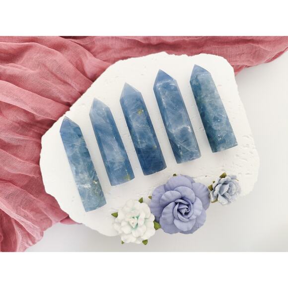 Celestite Tower Spiritual Awareness Crystals - Picture 2 of 9